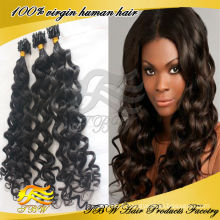 2014 nouvelles années 6A Deep Wave 100% Virgin Micro boucle boucle russe remy cheveux extensions